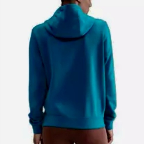 Nike Women's Sportswear Club Fleece Pullover Hoodie -Turquoise/White NWT - Picture 4 of 6